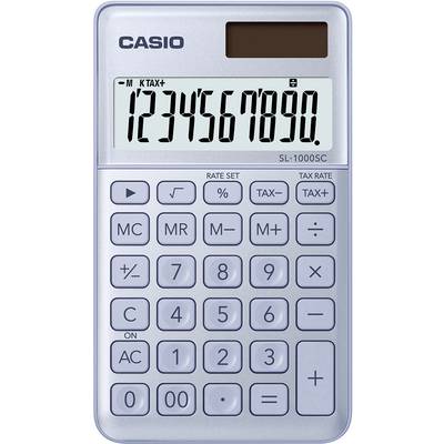 Casio SL-1000SC Pocket calculator Blue Display (digits): 10 solar-powered, battery-powered (W x H x D) 71 x 9 x 120 mm-0