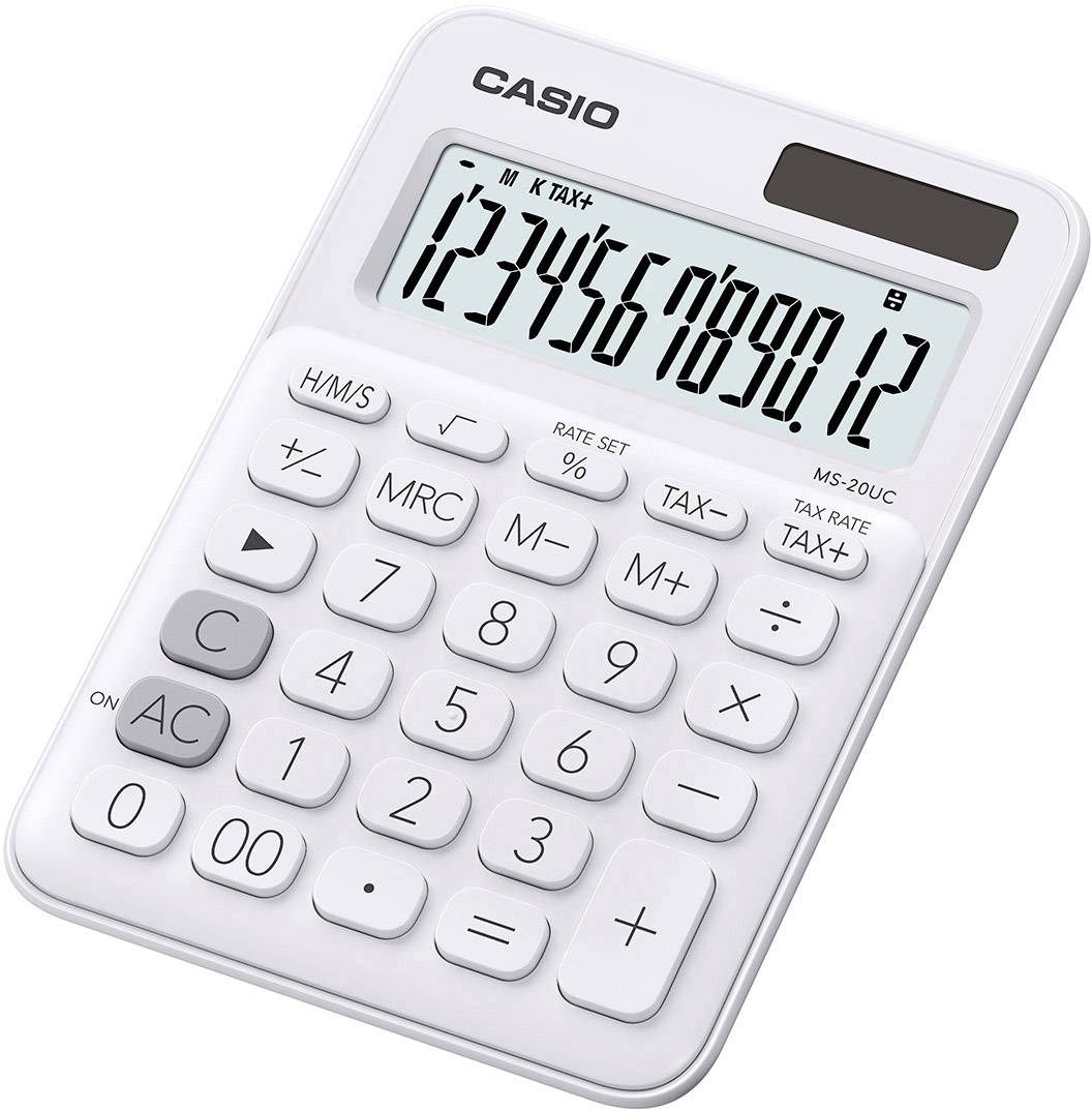 Buy Casio MS-20UC Desk calculator White Display (digits): 12 solar