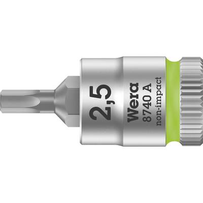 Bit with 2.5 mm hexagon, suitable for non-impact screwdriving. Brand: Wera, Model: 8740 A.