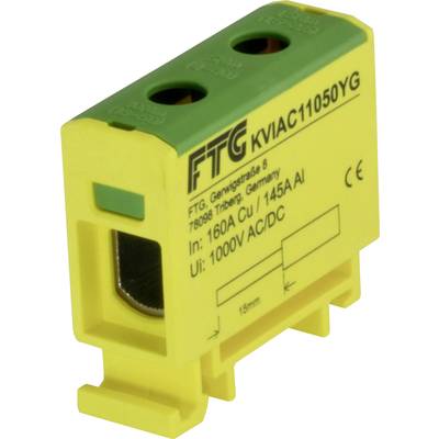 FTG Friedrich Göhringer KVIAC11050YG Terminal block   Yellow, Green 1-pin 50 mm² 160 A, 145 A   Conductor type = PE 
