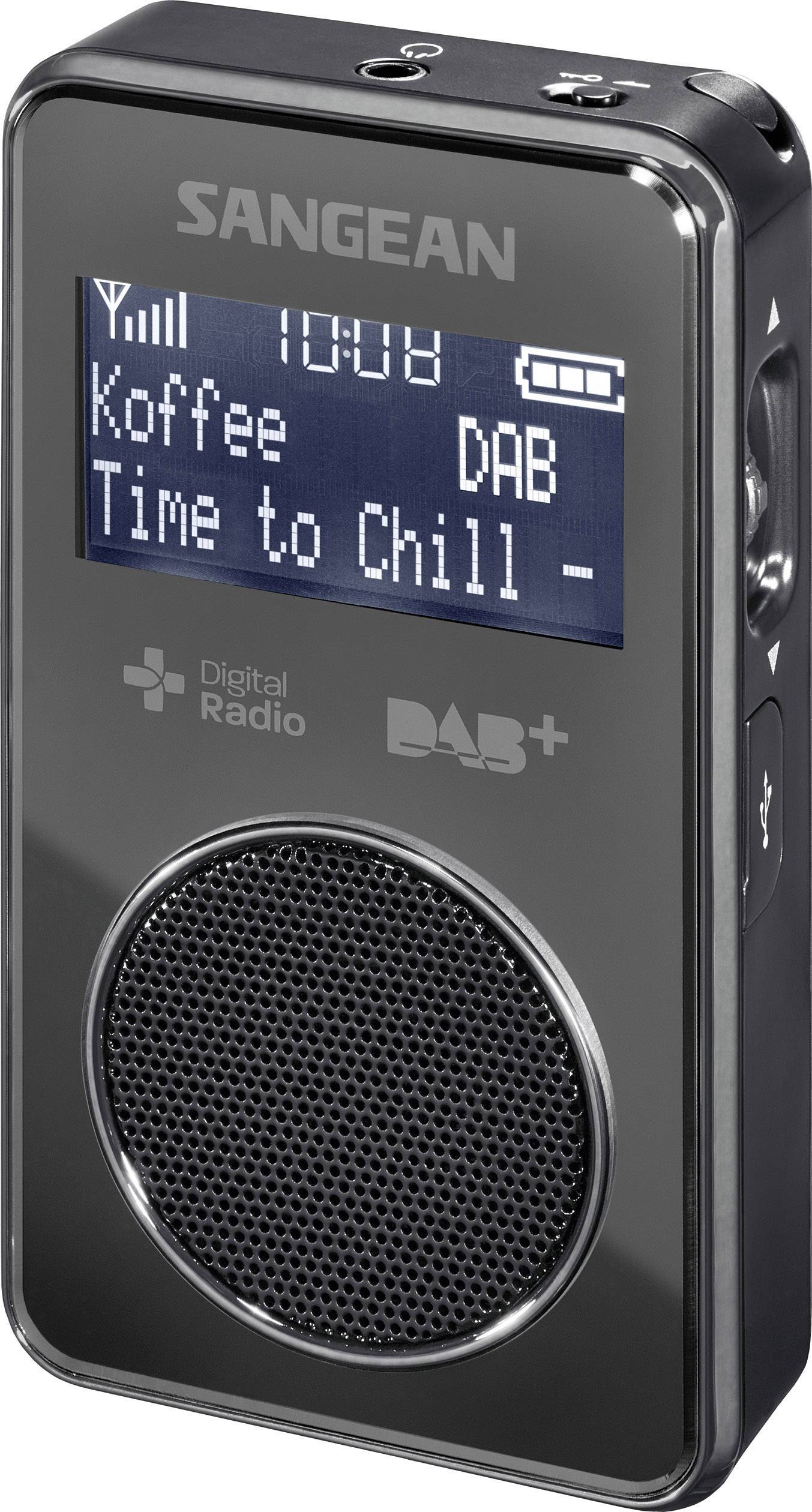 Sangean DPR-35 Pocket radio DAB+, FM rechargeable Black-1