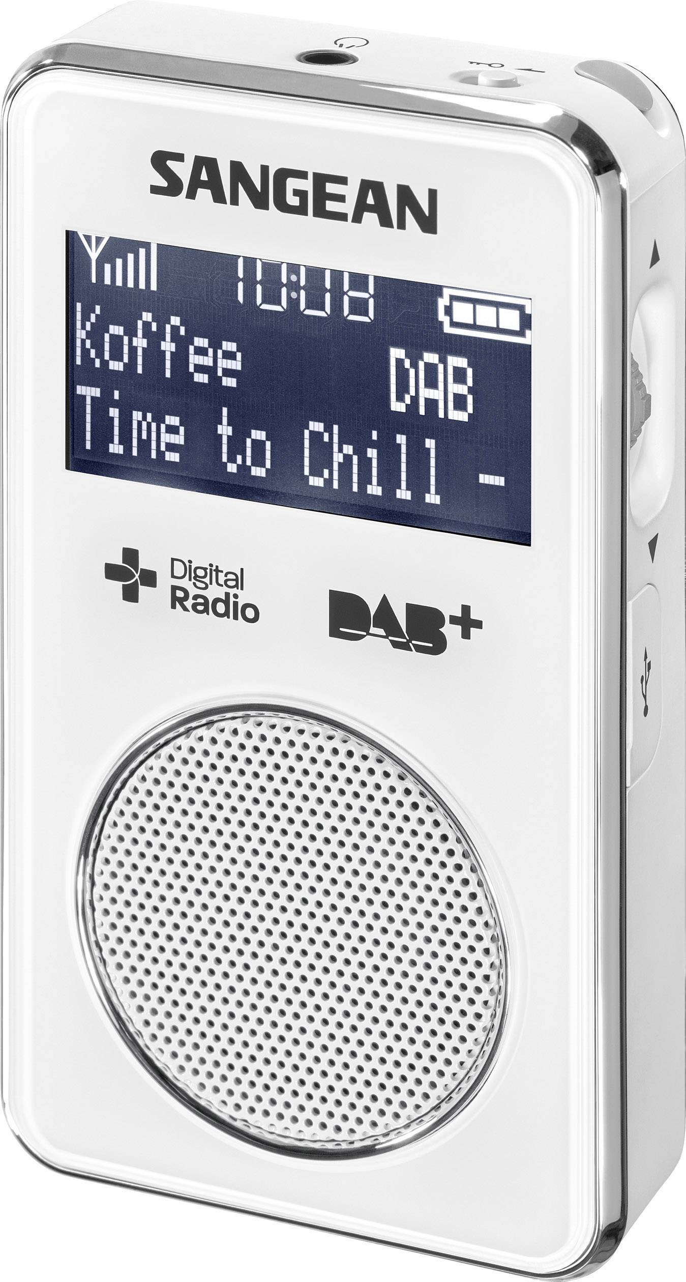 Sangean DPR-35 Pocket radio DAB+, FM rechargeable White-1