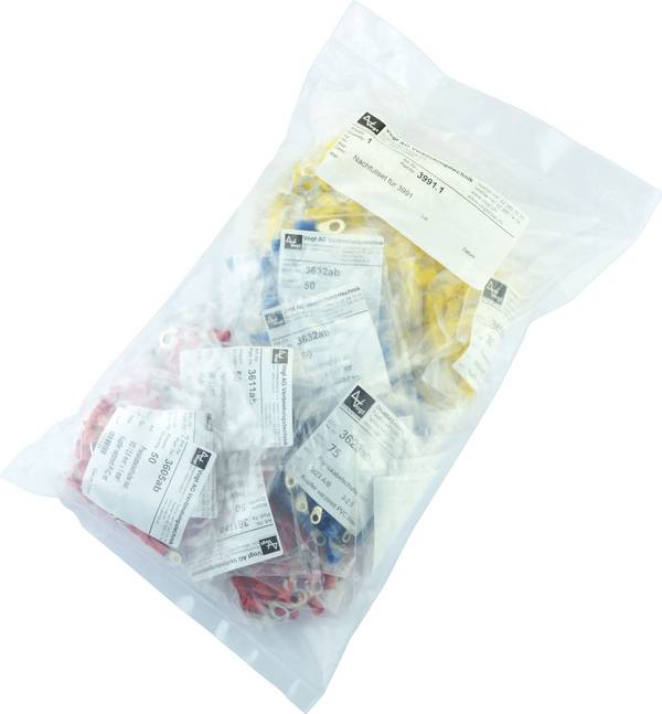 Vogt Verbindungstechnik 3991.1 Ring terminal set 0.50 mm² 6 mm² Red, Blue, Yellow 1000 pc(s)
