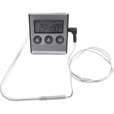 Image of tepro Garten 8565 BBQ thermometer Stainless steel, Black