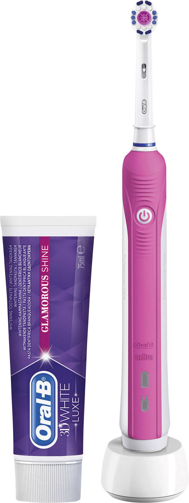 Pro 750 ZP Pro 750 Electric toothbrush Rotating/vibrating/pulsating Pink, White | Conrad.com