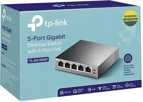 TP-LINK TL-SG1005P Network switch 5 ports PoE | Conrad.com