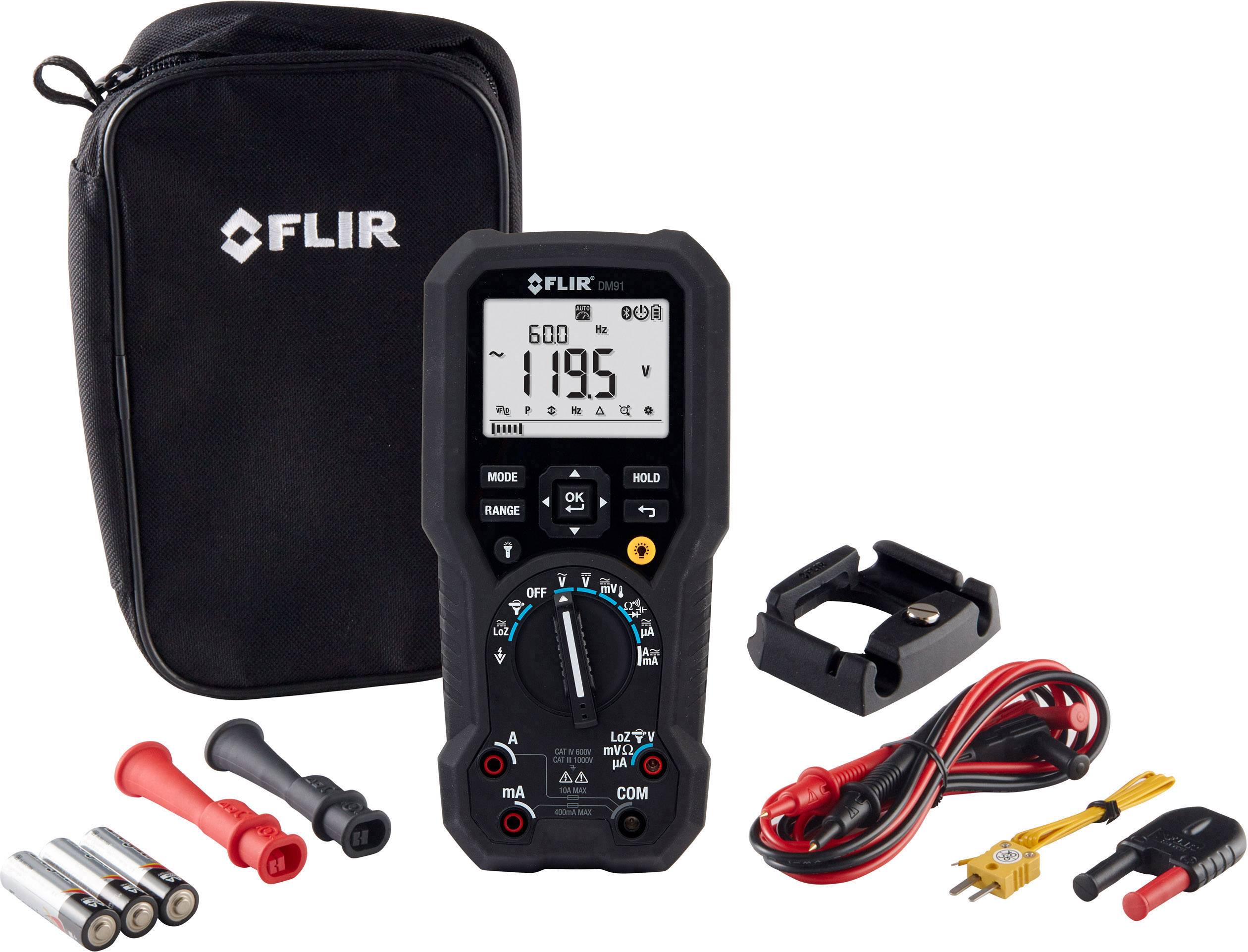 FLIR DM91 Handheld multimeter Data logger CAT IV 600 V, CAT III 1000 V