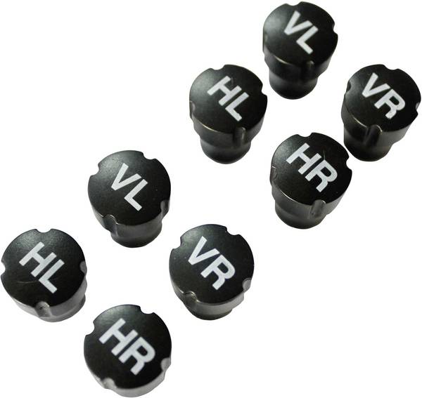 HP Autozubehör Valve dust cap 8-piece set Black