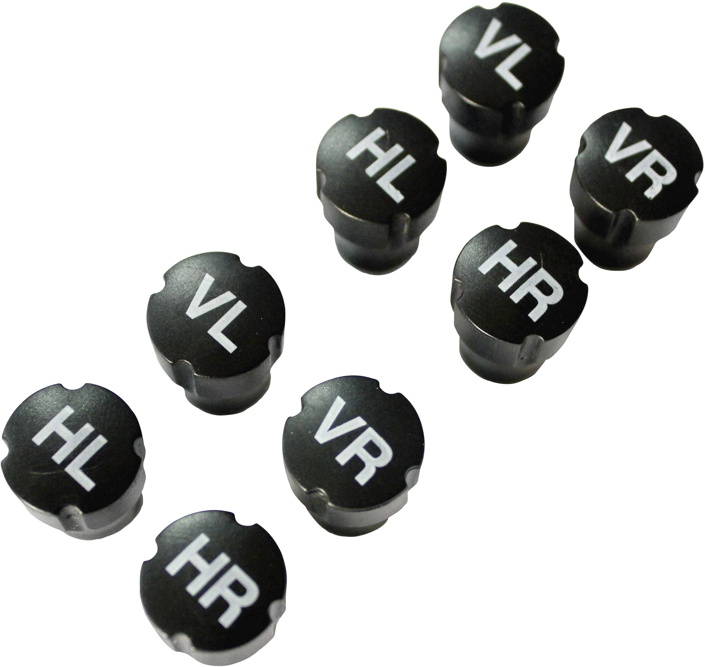 HP Autozubehoer Valve dust cap 8-piece set Black