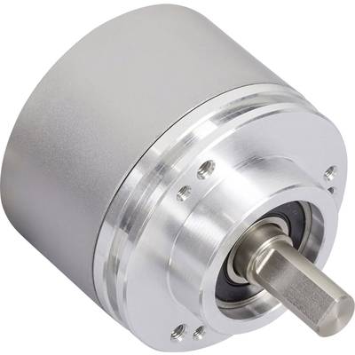 A silver metal gear with a visible axle. It could be part of an engine or machinery.