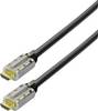 Maxtrack HDMI Cable HDMI-A plug, HDMI-A plug 10.00 m Black C 505-10 L 4K UHD, Shielded, Audio Return Channel, screwable, gold plated connectors HDMI cable