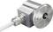 A metallic rotary encoder with cable connection, used for measuring rotational speed or position in mechanical systems.