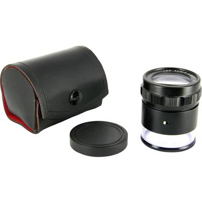 Ideal Tek LE-003  Handheld magnifier incl. light, incl. graduation Magnification: 10 x  Black 