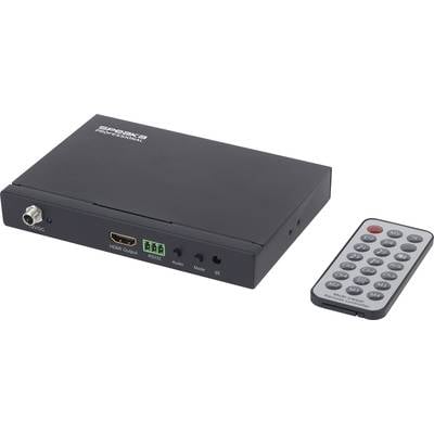 SpeaKa Professional SP-HDS-QMV100 4 ports HDMI quad multi viewer + remote control 1920 x 1080 p