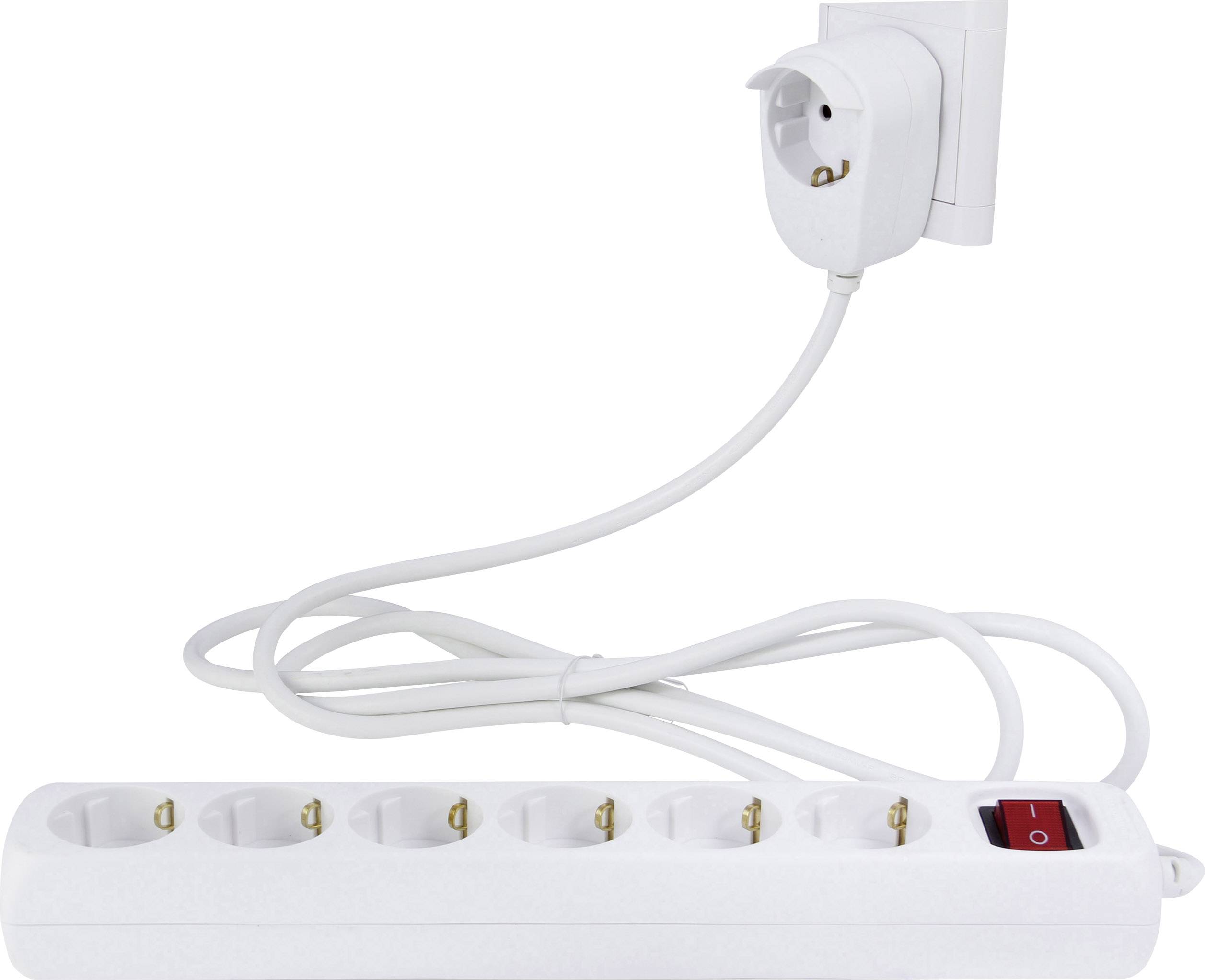 REV 0012692114 Power strip (+ switch) 6x White PG connector 1 pc(s)