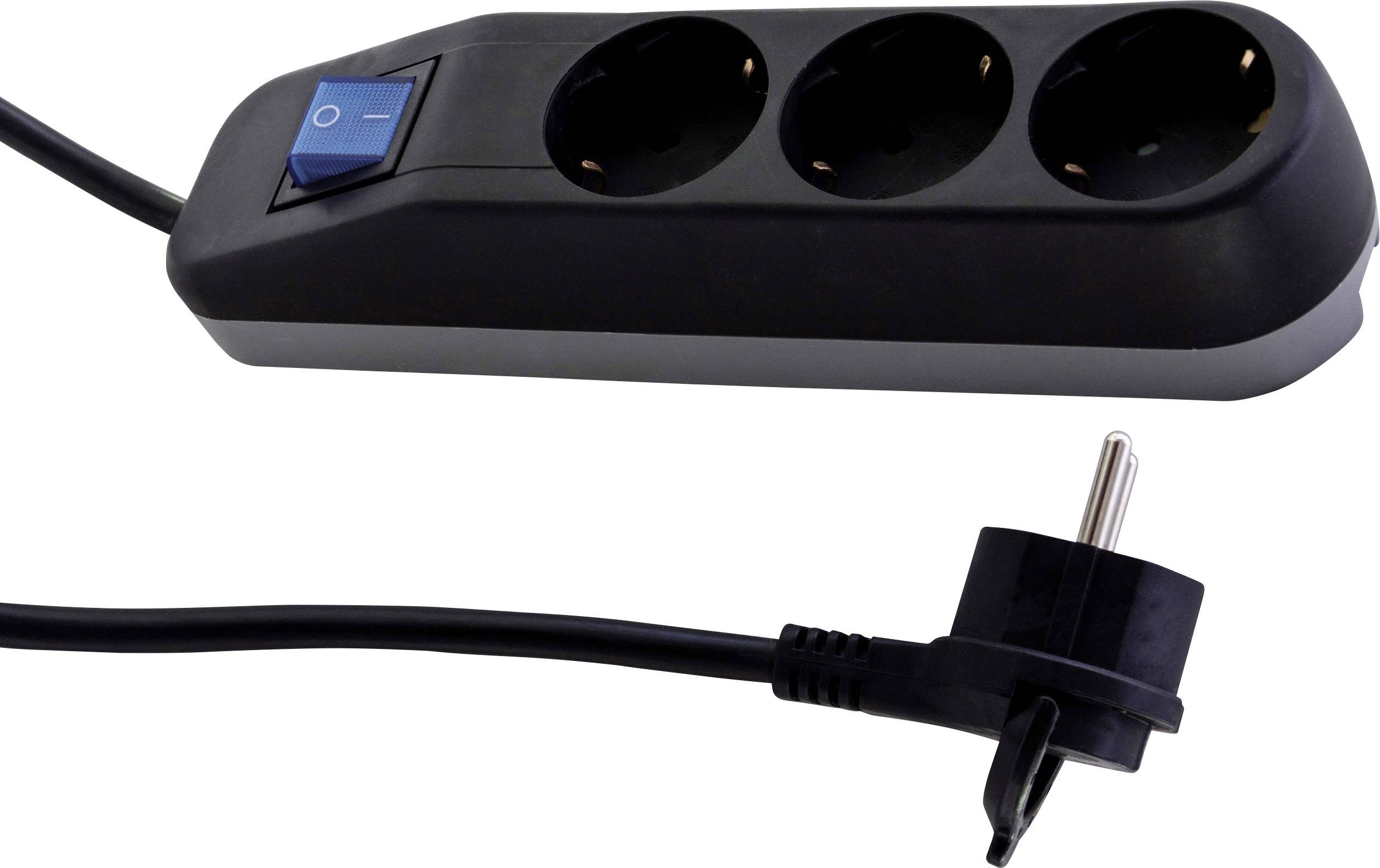 REV 0014340500 Power strip (+ switch) 3x Black PG connector 1 pc(s)