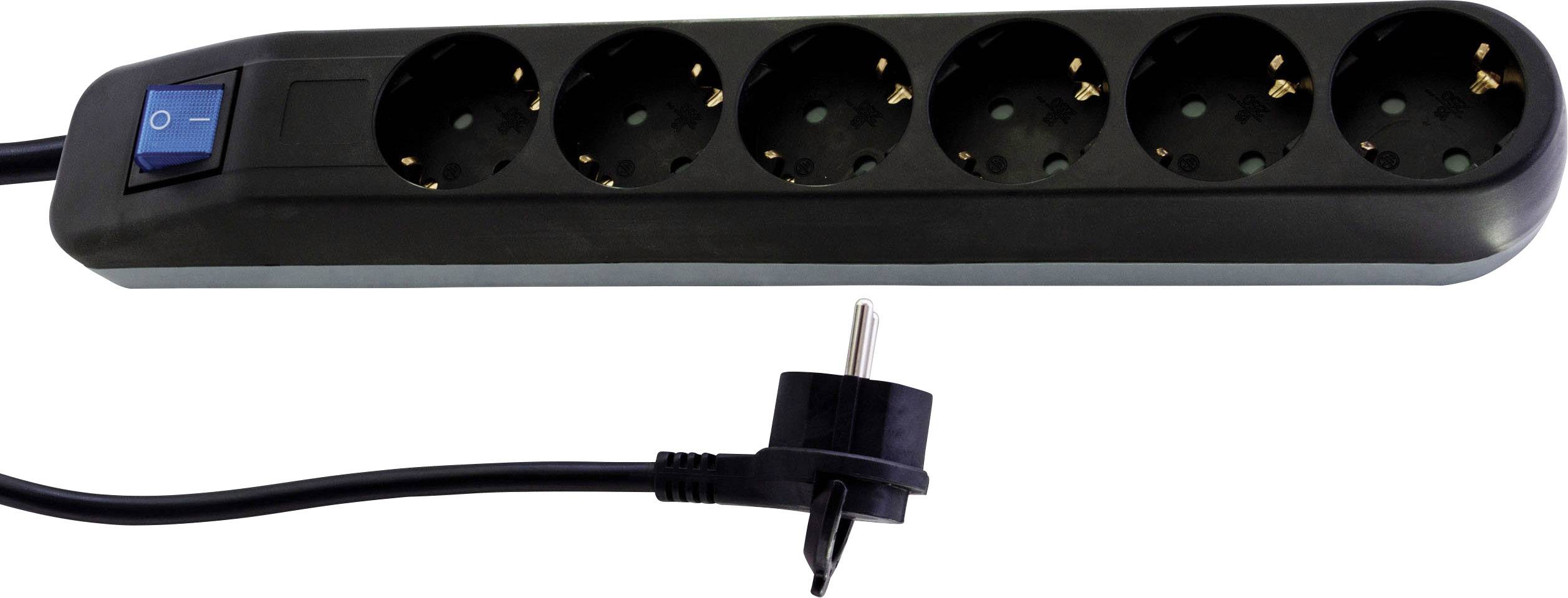 REV 0014640500 Power strip (+ switch) 6x Black PG connector 1 pc(s)
