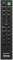 A black remote control with buttons for: Input, Auto Sound, Cinema, Voice, Music, Standard, Volume, as well as Play Mode and Audio.