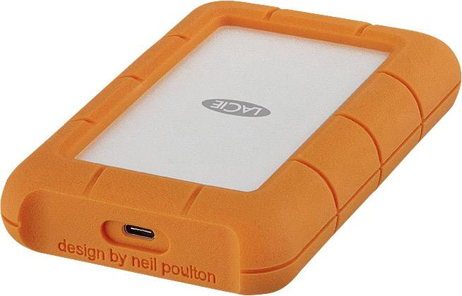 LaCie Rugged Secure 2 TB 2.5 external hard drive USB-C™ Silver, Orange STFR2000403