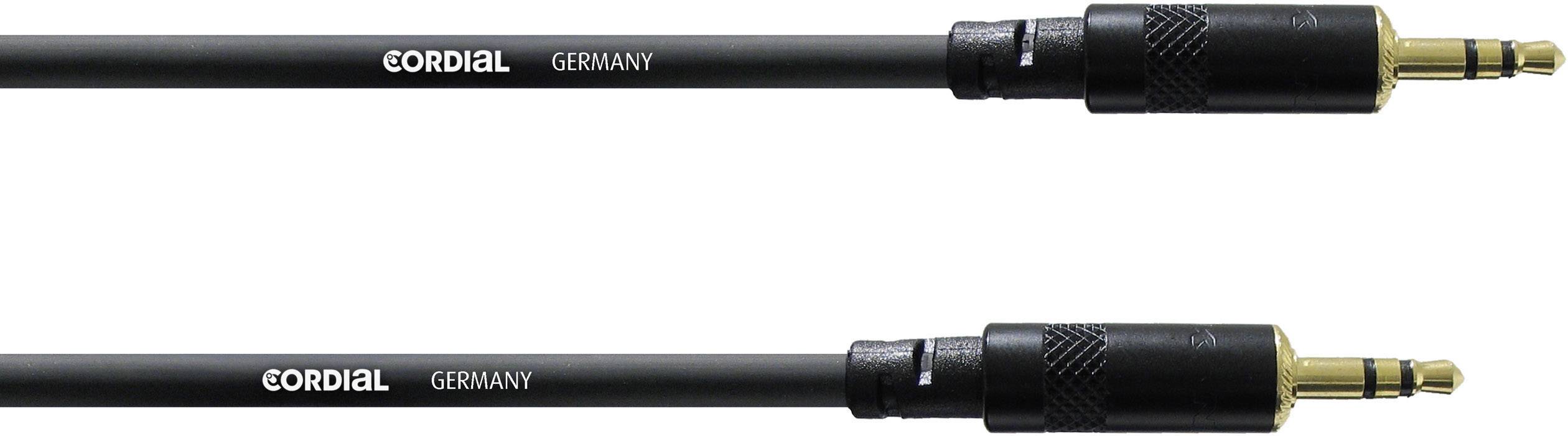Cordial CFS 0,9 WW Cinch Cable [1x Jack plug 3.5 mm - 1x Jack plug 3.5 mm] 0.90 m Black