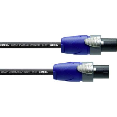 Image of Cordial Loudspeaker Cable [1x SPK-type plug - 1x SPK-type plug] 2 x 2.5 mm² 15.00 m Black