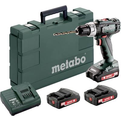Metabo BS 18 L Set 602321540 Cordless drill 18 V 2 Ah Li-ion incl. third battery, incl. case-0