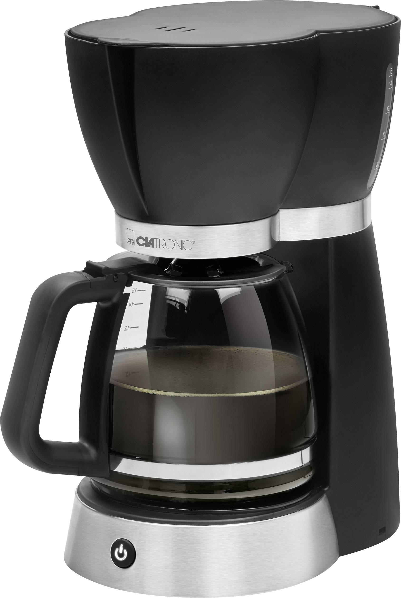 stainless steel Fassungsvermögen Tassen=15 Clatronic coffee machine KA 3689 black 