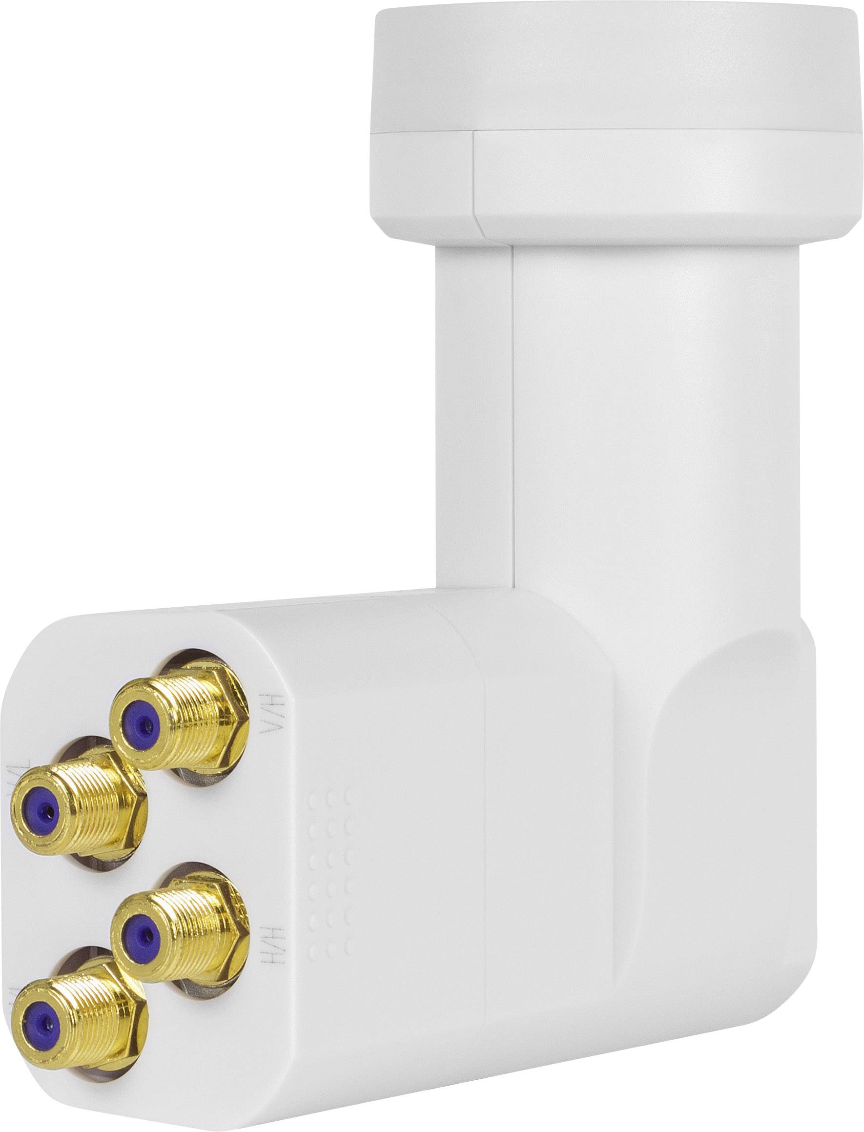 MegaSat HD-Profi Quattro LNB LNB feed size: 40 mm gold-plated terminals, weatherproof White