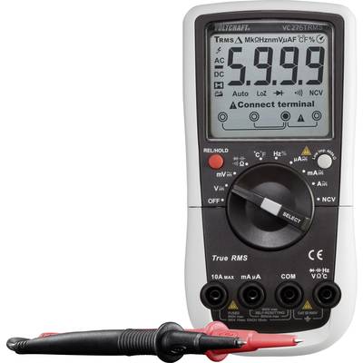 VOLTCRAFT VC276 (K) Handheld multimeter Calibrated to (ISO standards)   CAT III 600 V Display (counts): 6000
