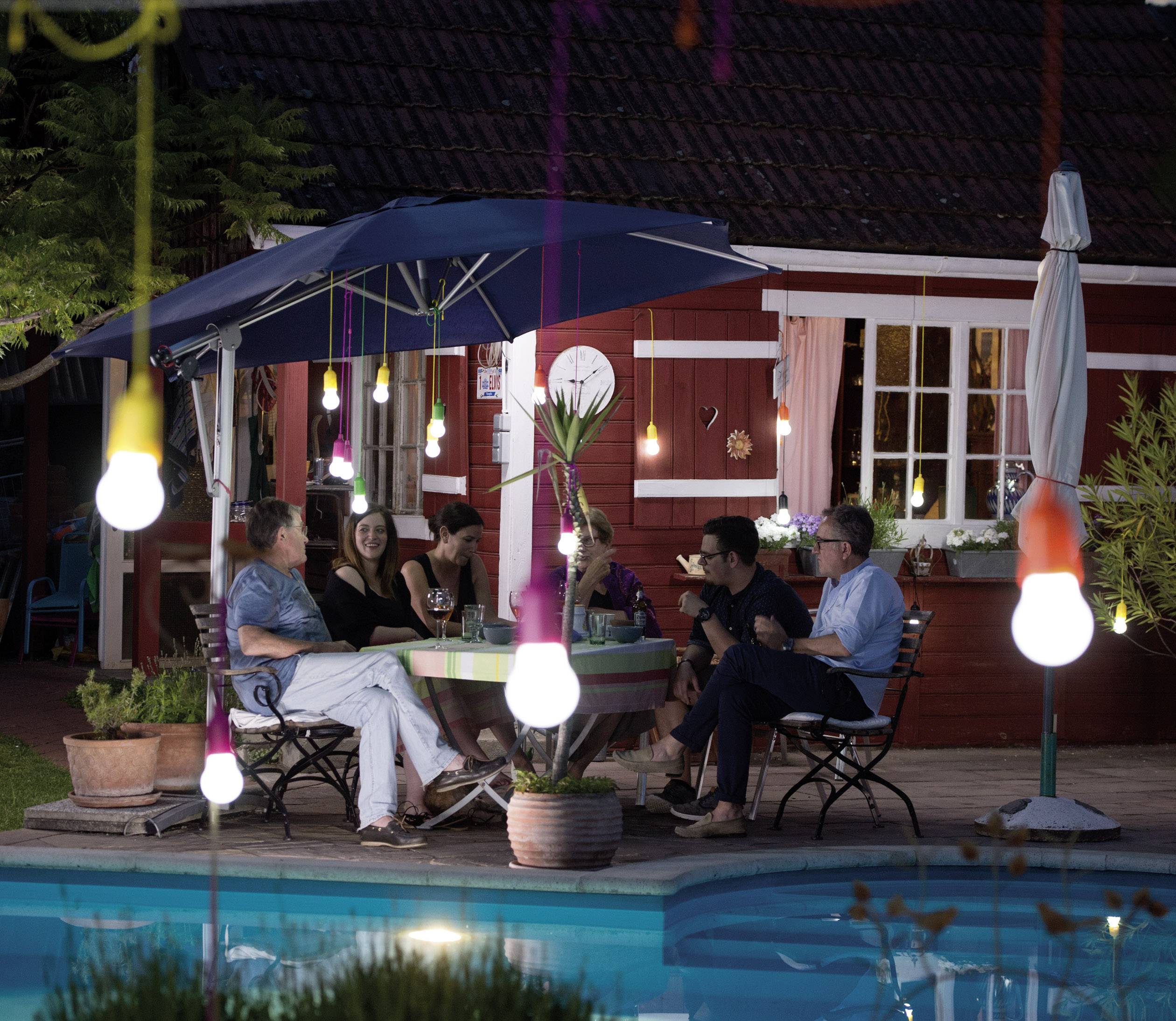 HandyLux Colors M14159 LED decorative light 4-piece set LED (monochrome) 1 W Neutral white Yellow, Orange, Magenta, Gree-9