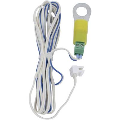A thermal sensor with a long, two-coloured cable, consisting of a yellow sensor head and a white plug at the other end.