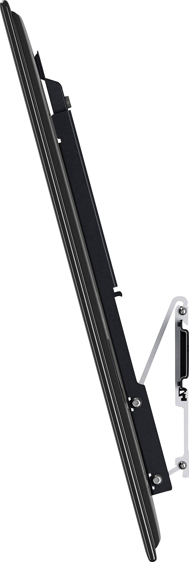 Side view of a slim, black device with an adjustable stand and ports, potentially a monitor or tablet.