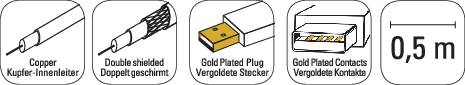 Symbol image for Renkforce DisplayPort / DVI Adapter cable DisplayPort plug, DVI-D 24+1-pin plug 5.00 m Black RF-4212213 screwable, gold 