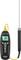 Digital thermometer with metal probe and display showing 20.4°C. Device is black with yellow cable.<br><br>Note: This appears to be a straightforward translation, with standard British English terminology maintained.