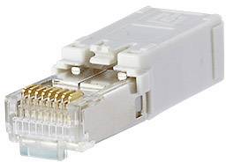 Metz Connect 1401500810-I E-DAT Industry RJ45 1401500810-I Plug, straight No. of pins (RJ) 8P8C Light grey 1 pc(s)