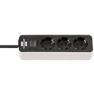 Brennenstuhl 1153230020 Power strip (+ switch) 3x White, Black PG connector 1 pc(s)