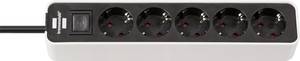 Brennenstuhl 1153250020 Power strip (+ switch) 5x White, Black PG connector 1 pc(s)