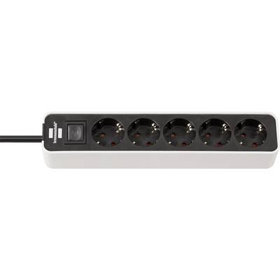 Brennenstuhl 1153250020 Power strip (+ switch) 5x White, Black PG connector 1 pc(s)