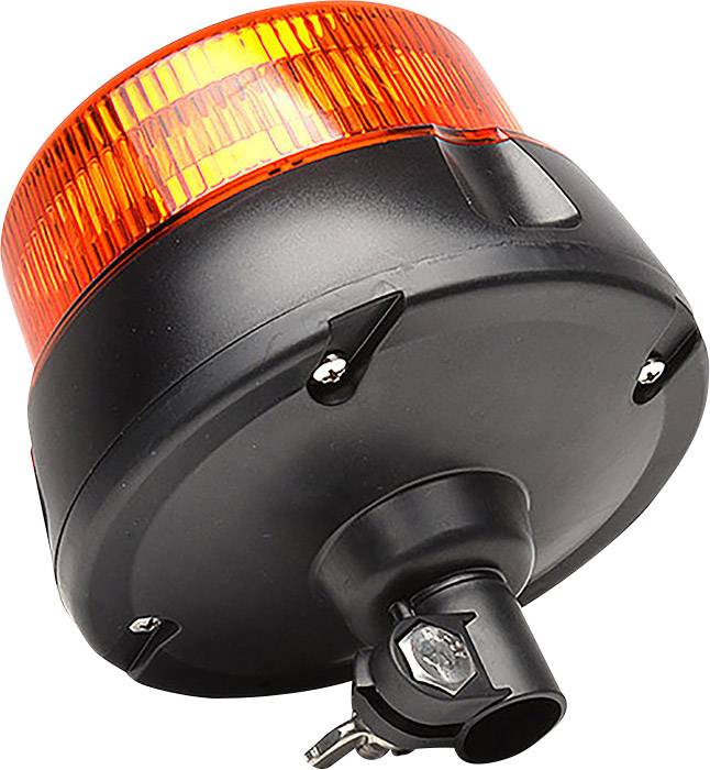 A red, rotating warning light, typically used on vehicles or industrial equipment for signalling and safety purposes.