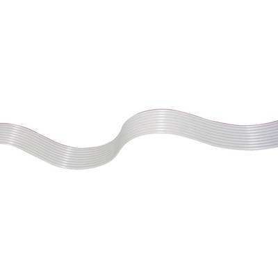 A wavy, thin, transparent cable with red stripes along its edges.