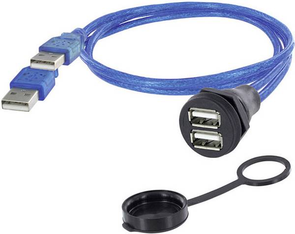 2x USB 2.0 type A RJ45 socket, mount 1310-1028-01 M22 1310-1028-01 encitech Content: 1 pc(s)