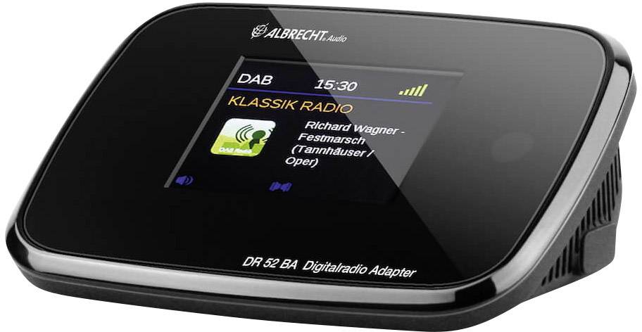 Albrecht DR 52 BA Radio adapter DAB+, FM Bluetooth Black