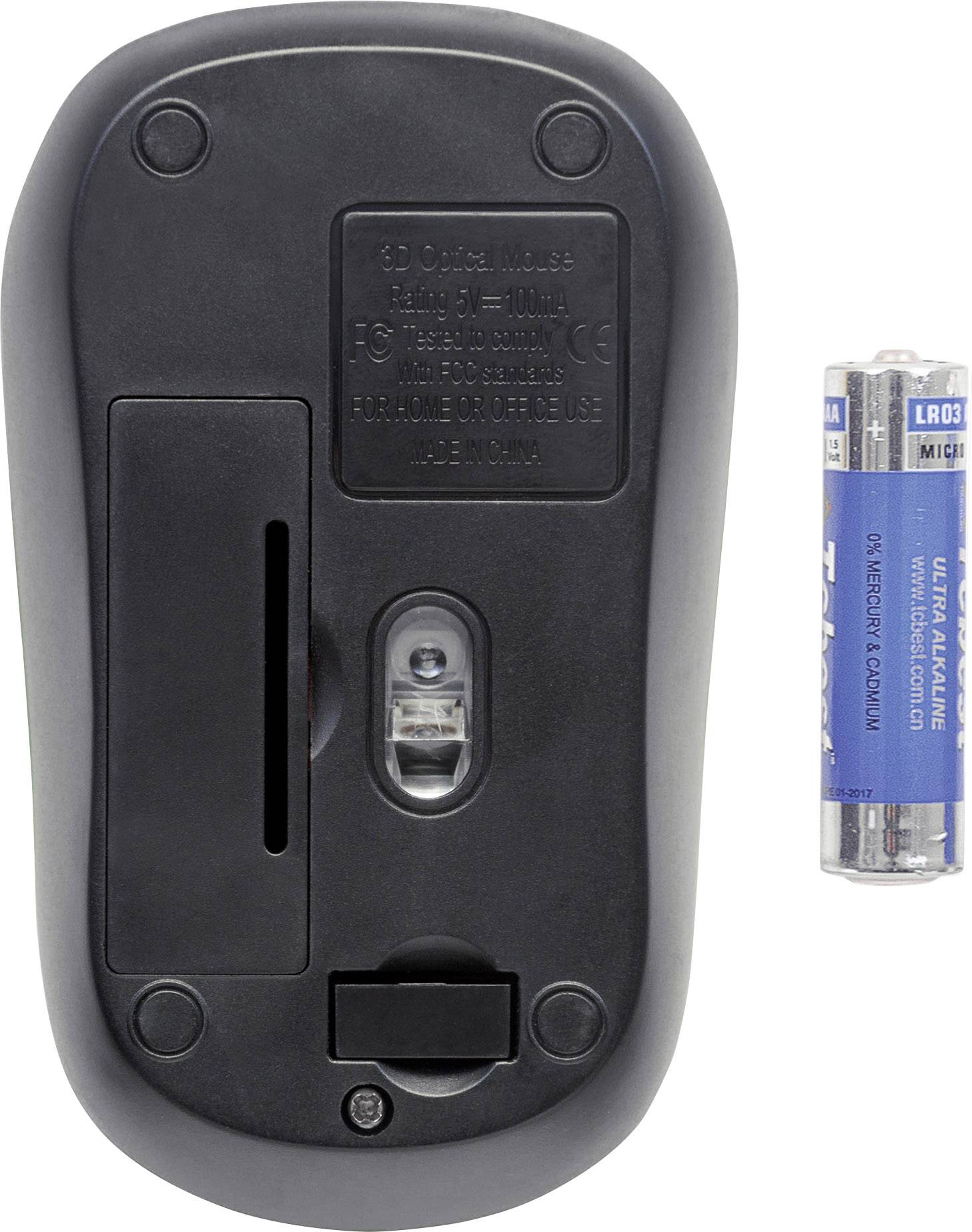 Manhattan Success Mouse Radio Optical Black, Blue 3 Buttons 1000 dpi-3