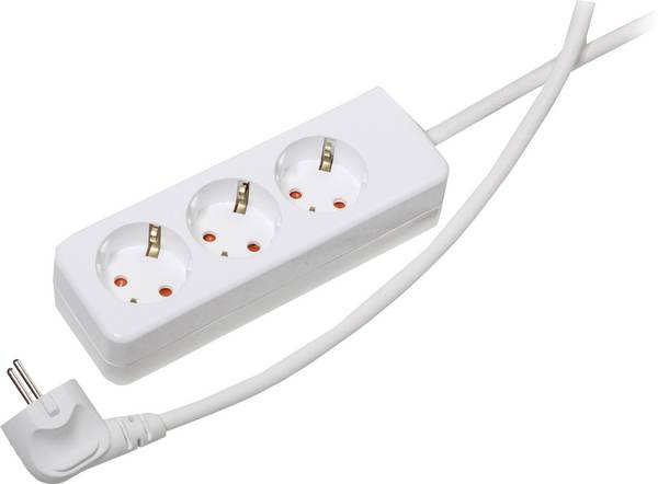 Gebro 106144 Power strip 3x White PG connector 1 pc(s)