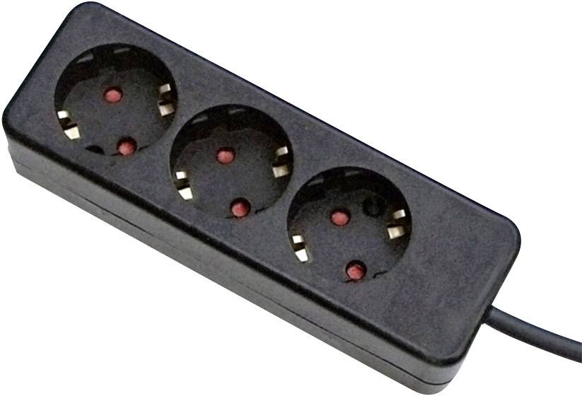 Gebro 106145 Power strip 3x Black PG connector 1 pc(s)