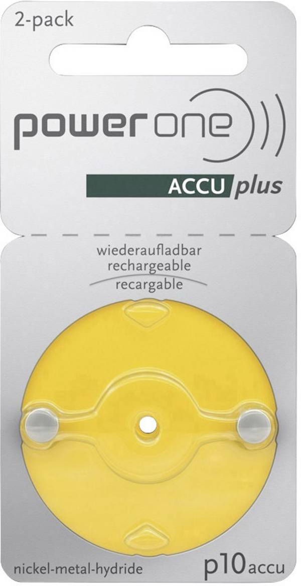 Powerone P10 Hearing aid battery (rechargeable) ZA 10 NiMH 12 mAh 1.2 V 2 pc(s)