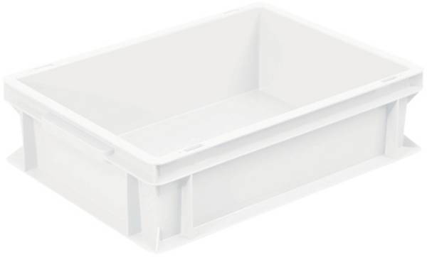 BRB Lagertechnik  1658546    Stackable box  Basic  Food safe  (L x W x H) 400 x 300 x 120 mm  White  1 pc(s)