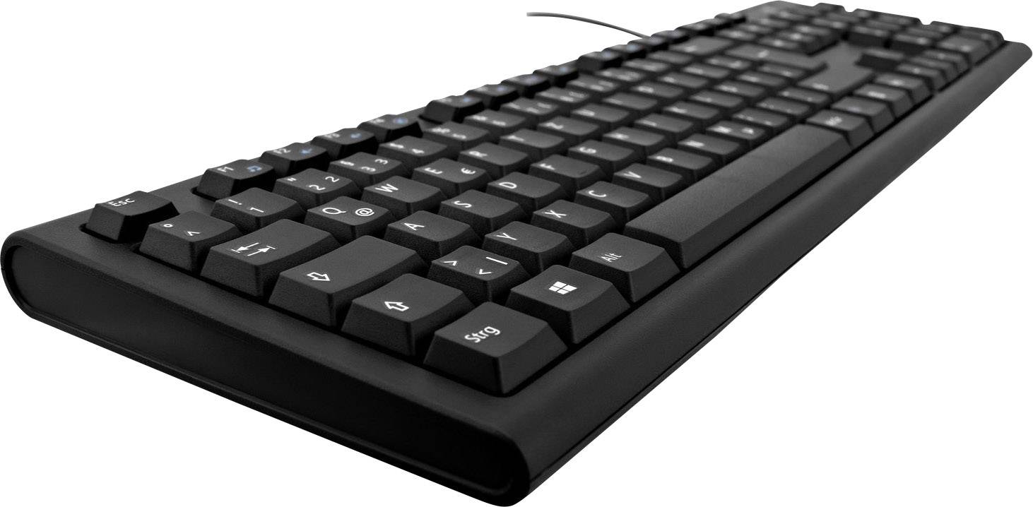 V7 Videoseven Ku200de Usb Keyboard German Qwertz Windows Black Conrad Com