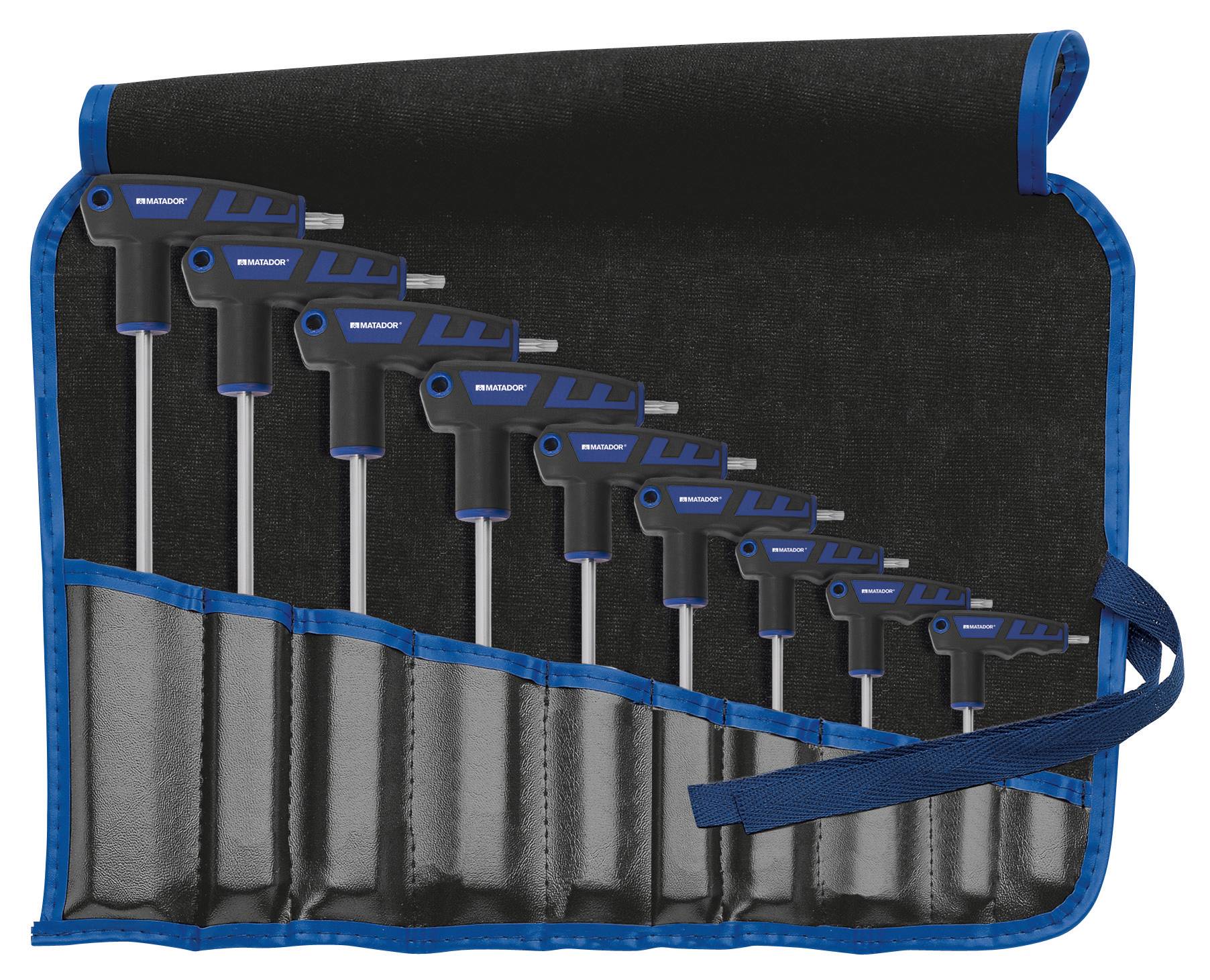 Matador Schraubwerkzeuge Star T-handle Allen key T 10, T 15, T 20, T 25, T 27, T 30, T 40, T 45, T 50 9-piece