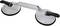Double metal suction handle used for lifting or carrying smooth surfaces such as glass or tiles.